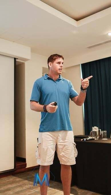 Man giving a presentation